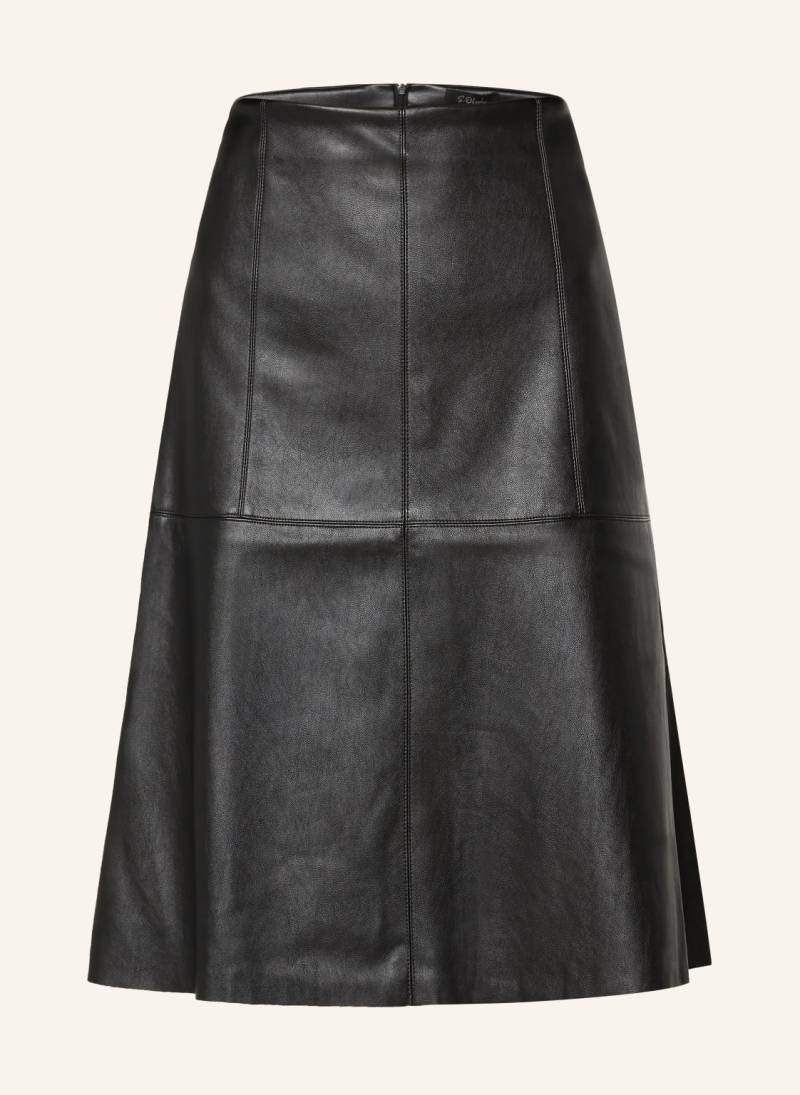 S.Oliver Black Label Rock In Lederoptik schwarz von s.Oliver BLACK LABEL