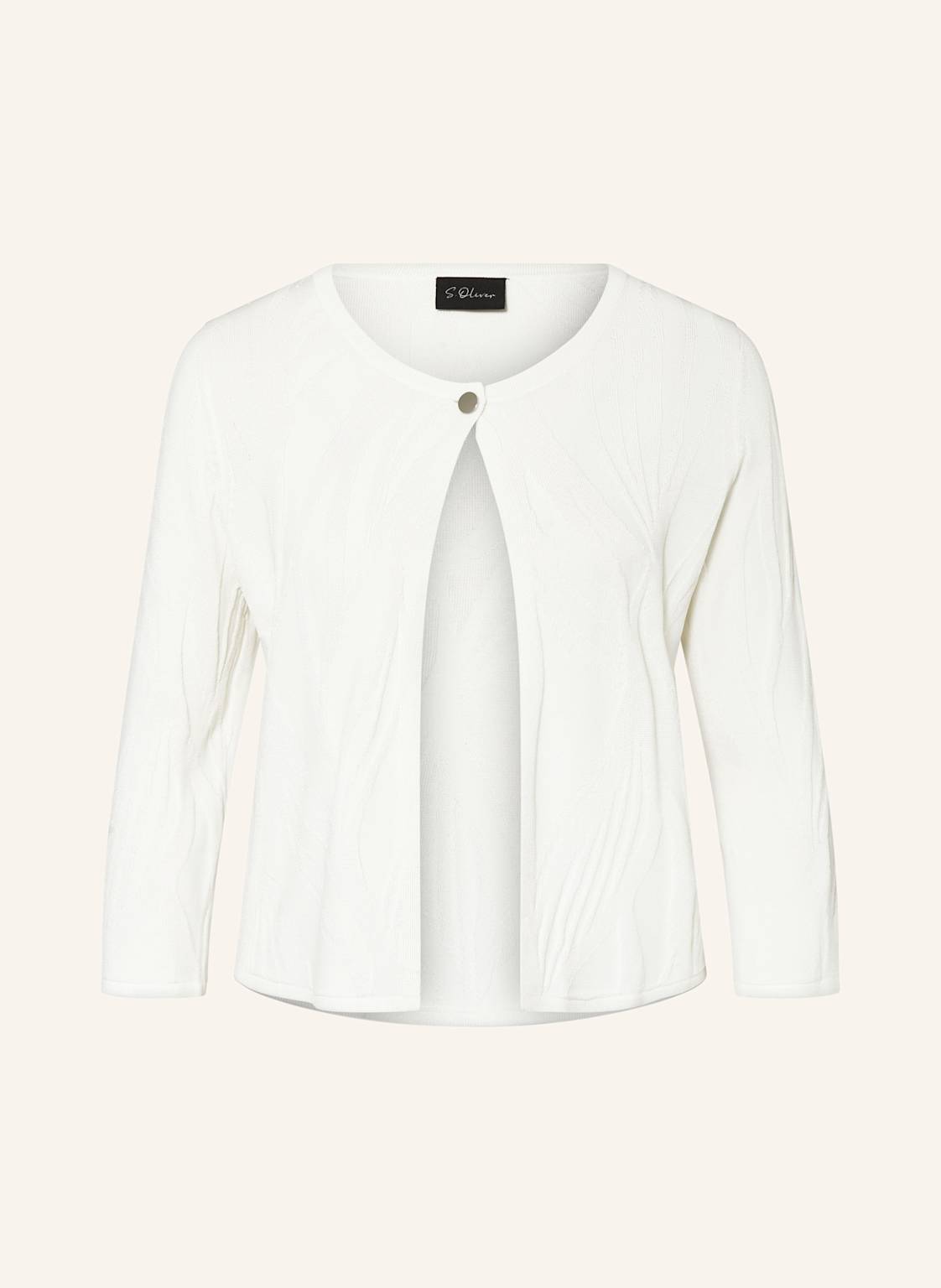 S.Oliver Black Label Strickjacke Mit 3/4-Am weiss S.Oliver Black Label Strickjacke Mit 3/4-Am weiss von s.Oliver BLACK LABEL