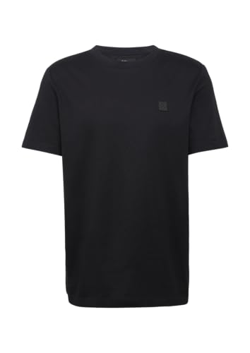 T-Shirt aus merzerisierter Baumwolle mit Logo-Detail schwarz M von s.Oliver BLACK LABEL