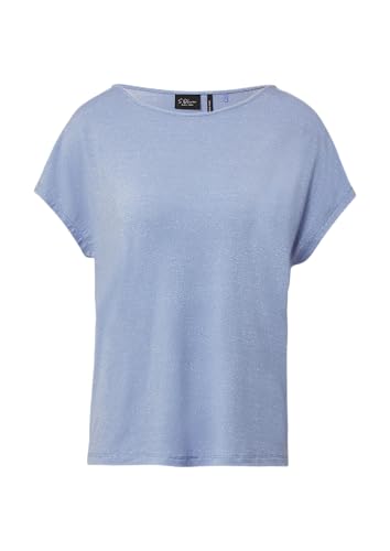 T-Shirt im Relaxed Fit mit Glitzergarn und U-Boot-Ausschnitt himmelblau 40 von s.Oliver BLACK LABEL