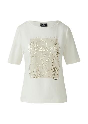 T-Shirt mit Metallic-Frontprint Ecru 40 von s.Oliver BLACK LABEL