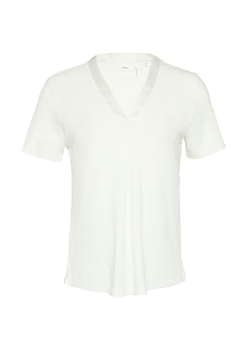 T-Shirt mit Satinausschnitt von s.Oliver BLACK LABEL