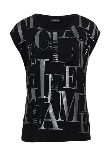 S.Oliver Black Label Damen 2171261 T-Shirt, Schwarz, 40 EU von s.Oliver BLACK LABEL