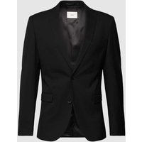 s.Oliver BLACK LABEL 2-Knopf-Sakko mit Reverskragen Modell 'Pure' in Black, Größe 44 von s.Oliver BLACK LABEL