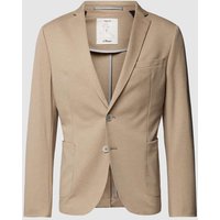 s.Oliver BLACK LABEL 2-Knopf-Sakko mit Viskose-Anteil in Beige, Größe 54 von s.Oliver BLACK LABEL