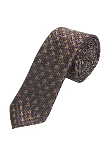s.Oliver BLACK LABEL Gemusterte Krawatte aus Seidenmix mokka 1 von s.Oliver BLACK LABEL