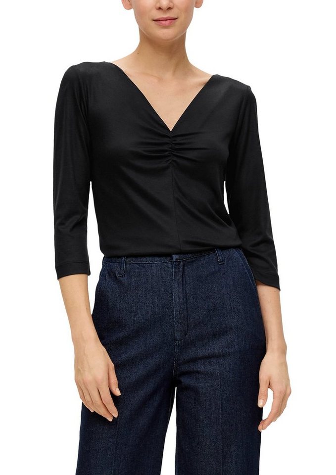 s.Oliver BLACK LABEL 3/4-Arm-Shirt mit besonderem Naht-Design von s.Oliver BLACK LABEL