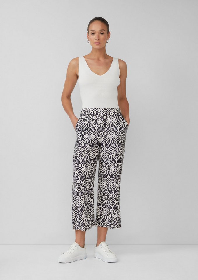 s.Oliver BLACK LABEL 3/4-Hose Culotte aus Viskose mit All-over-Print von s.Oliver BLACK LABEL