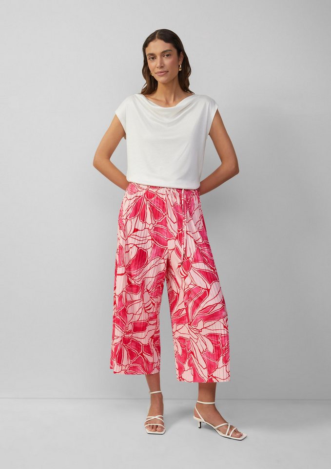 s.Oliver BLACK LABEL 7/8-Hose Plissierte Culotte mit All-over-Print und Elastikbund s.Oliver BLACK LABEL 7/8-Hose Plissierte Culotte mit All-over-Print und Elastikbund von s.Oliver BLACK LABEL