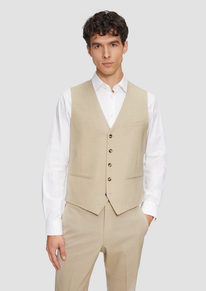 s.Oliver BLACK LABEL Anzugweste s.O Pure: Anzug-Weste mit feiner Webstruktur von s.Oliver BLACK LABEL