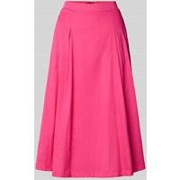 s.Oliver BLACK LABEL Ausgestellter Midi-Rock aus Popeline in Pink, Größe 34 von s.Oliver BLACK LABEL