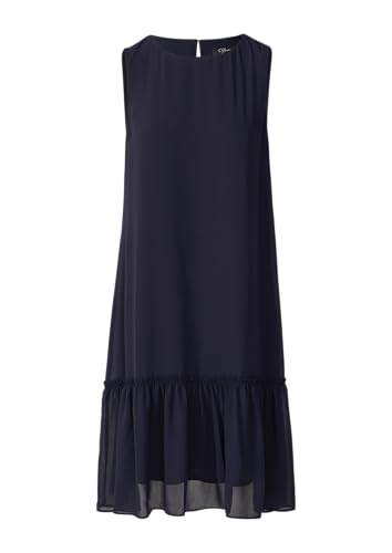 s.Oliver BLACK LABEL Ausgestelltes Chiffon-Kleid mit Volants Navy 38 von s.Oliver BLACK LABEL