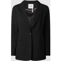 s.Oliver BLACK LABEL Blazer aus Viskosemischung in Black, Größe 38 von s.Oliver BLACK LABEL