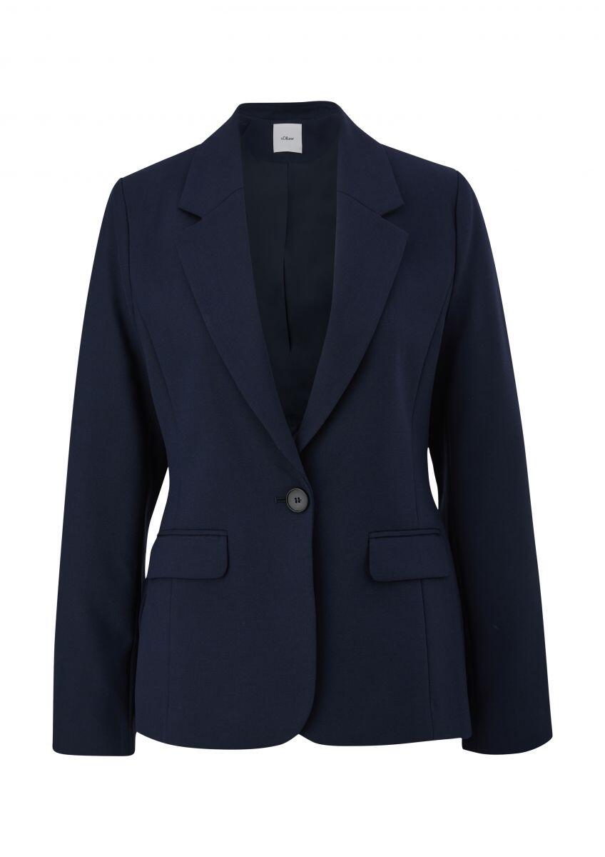 s.Oliver BLACK LABEL - Blazer aus Viskosemix blau - Gr. - 34 von s.Oliver BLACK LABEL