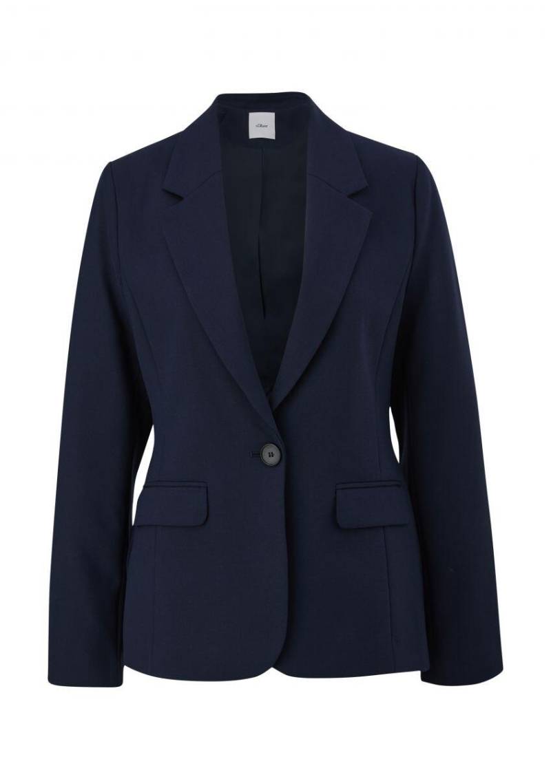 s.Oliver BLACK LABEL - Blazer aus Viskosemix blau - Gr. - 34 von s.Oliver BLACK LABEL