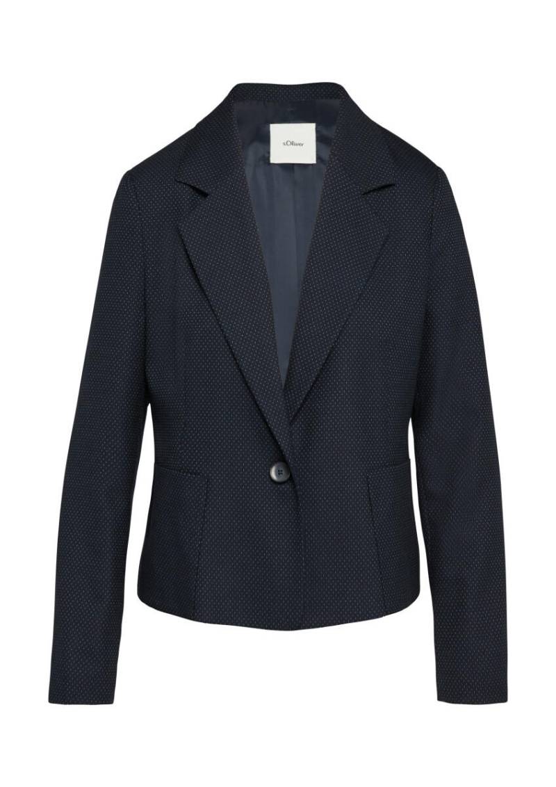 s.Oliver BLACK LABEL - Blazer aus Viskosemix blau - Gr. - 38 von s.Oliver BLACK LABEL
