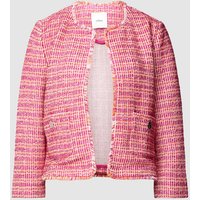 s.Oliver BLACK LABEL Blazer in Bouclé-Optik in Pink, Größe 40 von s.Oliver BLACK LABEL