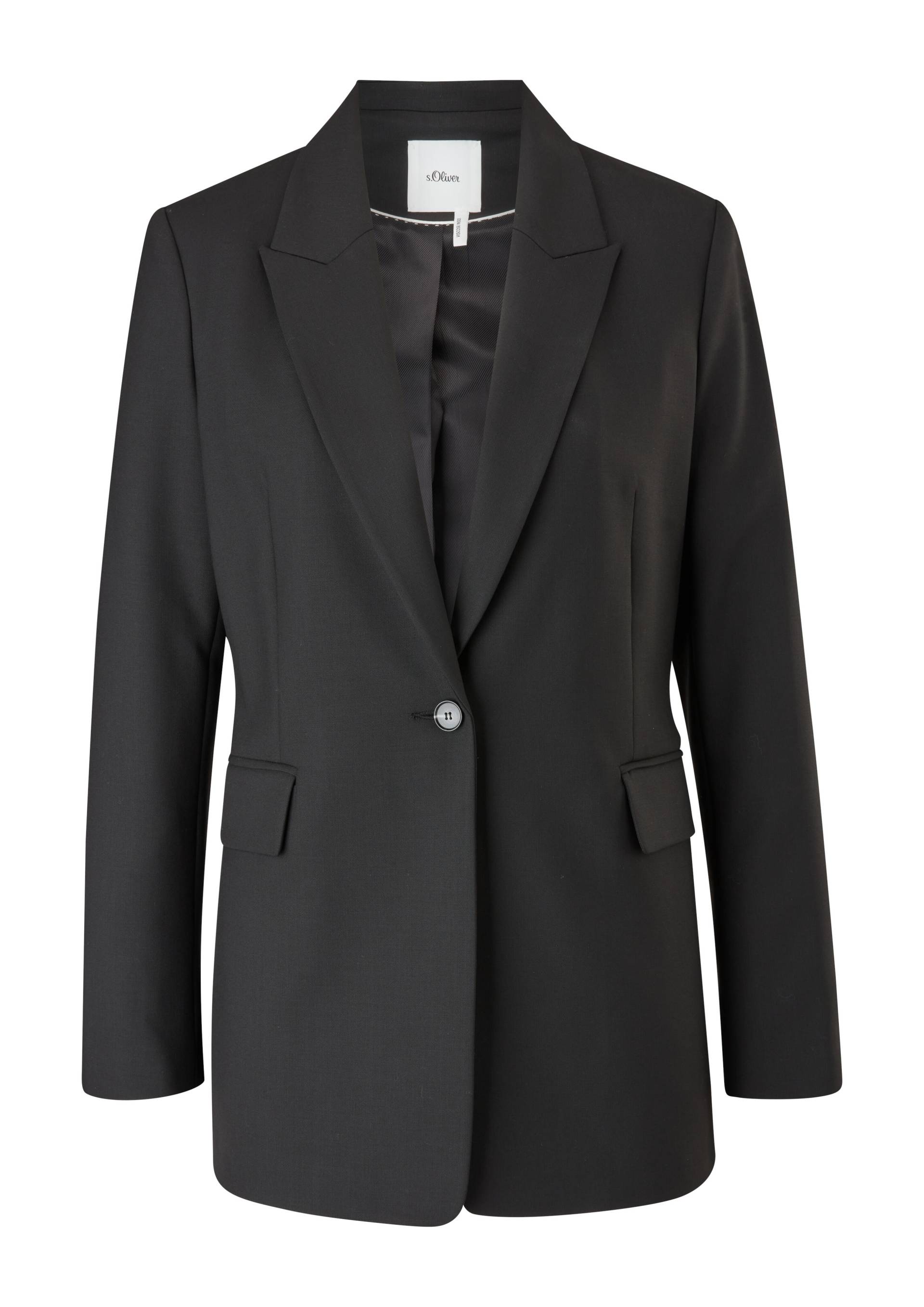 s.Oliver BLACK LABEL - Blazer langarm schwarz - Gr. - 34 von s.Oliver BLACK LABEL