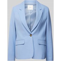 s.Oliver BLACK LABEL Blazer mit Pattentaschen in Hellblau Melange, Größe 42 von s.Oliver BLACK LABEL