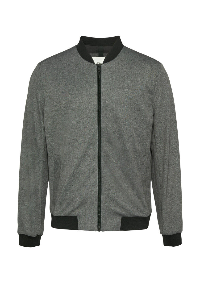 s.Oliver BLACK LABEL - Blouson aus Baumwollmix grau - Gr. - L von s.Oliver BLACK LABEL