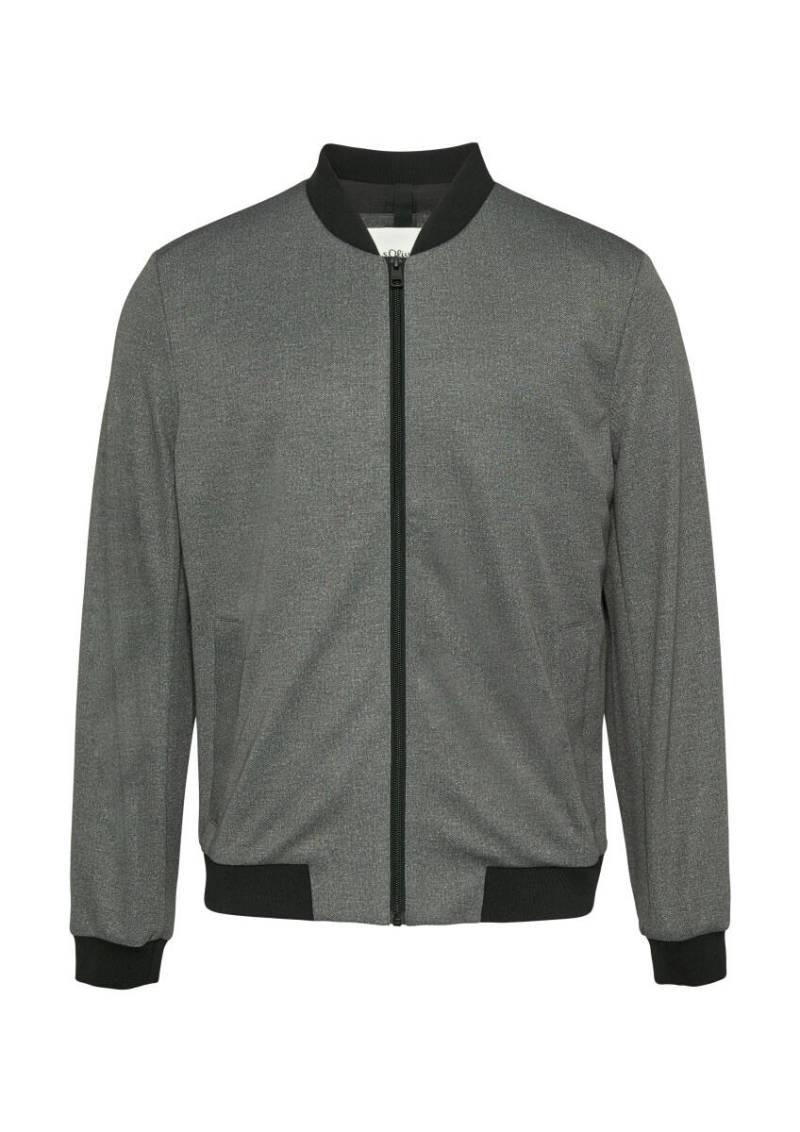 s.Oliver BLACK LABEL - Blouson aus Baumwollmix grau - Gr. - L von s.Oliver BLACK LABEL