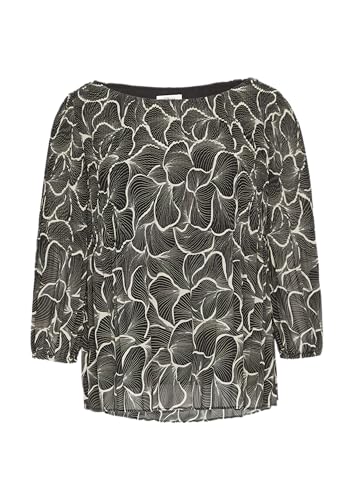 s.Oliver BLACK LABEL Bluse in feinem Plisée mit Abstrakter Musterung schwarz 38 von s.Oliver BLACK LABEL
