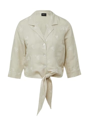 s.Oliver BLACK LABEL Bluse aus Leinenmix mit Bienen-Stickerei helles beige 38 von s.Oliver BLACK LABEL