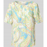 s.Oliver BLACK LABEL Bluse mit Allover-Print in Gelb, Größe 40 von s.Oliver BLACK LABEL