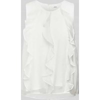 s.Oliver BLACK LABEL Bluse mit Rüschen in Weiss, Größe 38 von s.Oliver BLACK LABEL