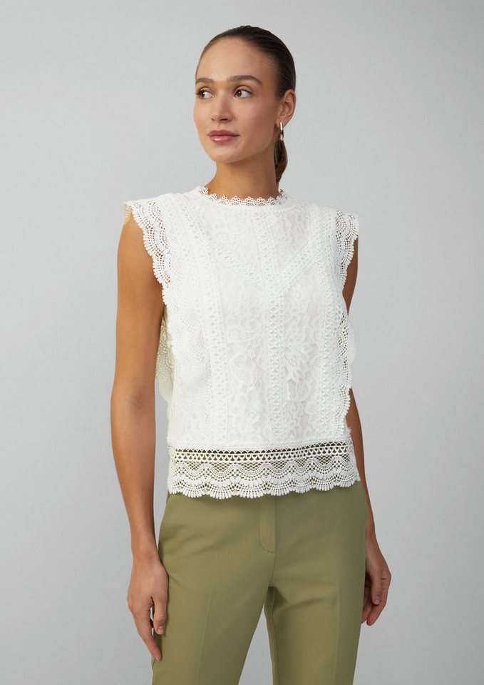 s.Oliver BLACK LABEL Blusentop Ärmellose Bluse aus Spitze Spitze von s.Oliver BLACK LABEL