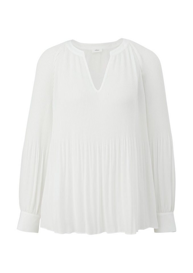s.Oliver BLACK LABEL Blusentop Bluse mit Plissée-Struktur - Regular Fit von s.Oliver BLACK LABEL