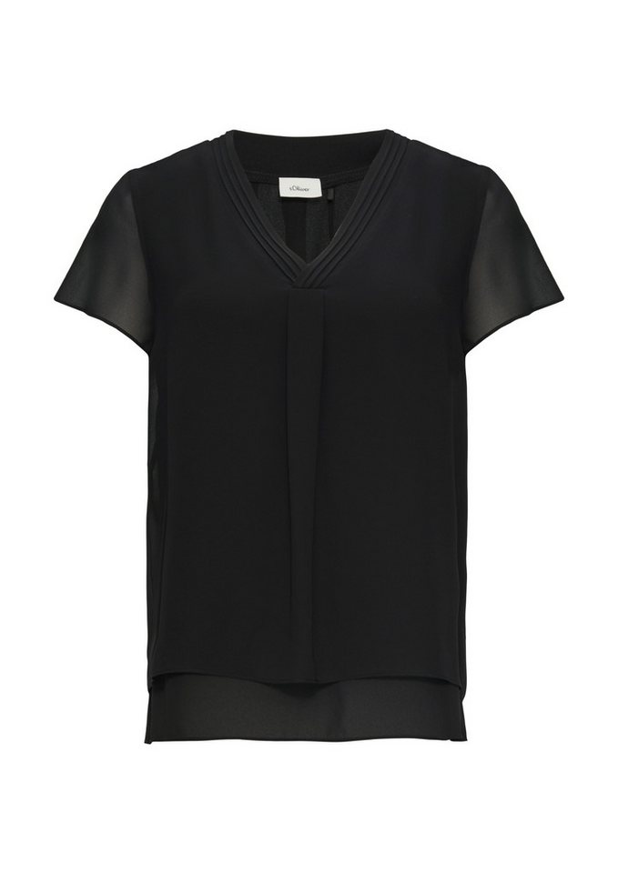 s.Oliver BLACK LABEL Blusentop Layering-Bluse - Regular Fit von s.Oliver BLACK LABEL