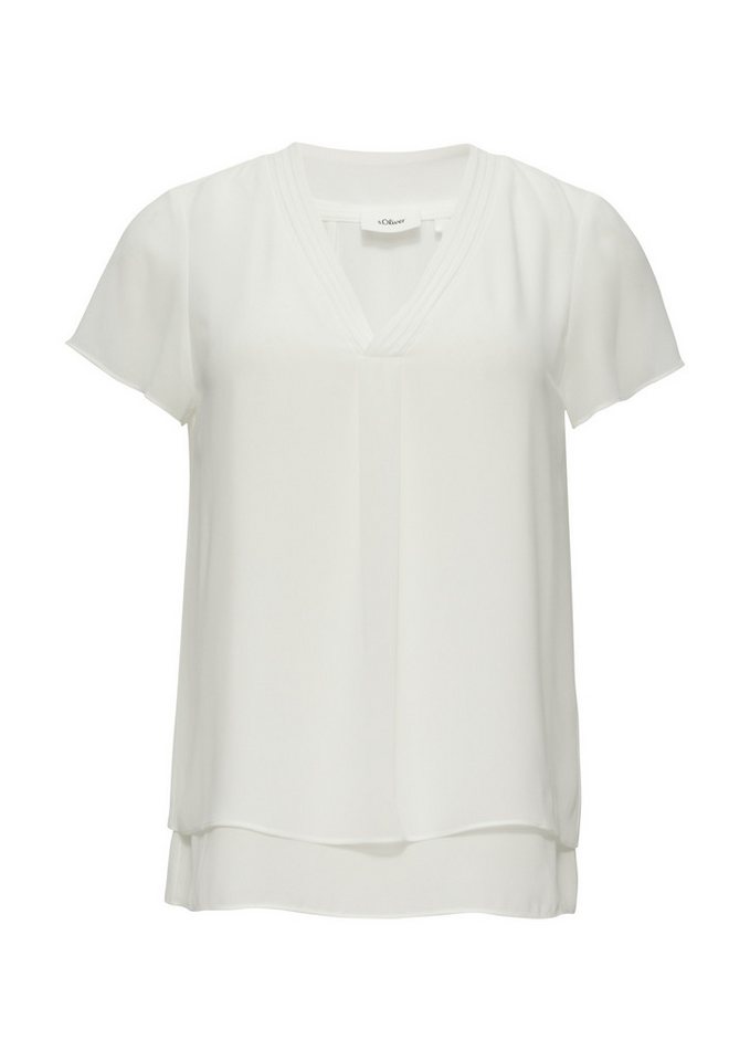 s.Oliver BLACK LABEL Blusentop Layering-Bluse - Regular Fit von s.Oliver BLACK LABEL