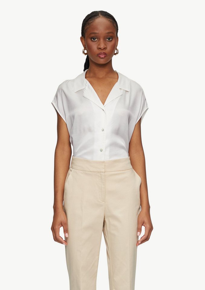 s.Oliver BLACK LABEL Blusentop Satinbluse im Relaxed Fit mit Perlmuttknöpfen von s.Oliver BLACK LABEL