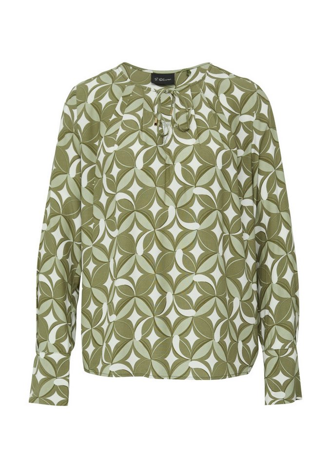 s.Oliver BLACK LABEL Blusentop Tunikabluse mit Faltendetails - Regular Fit von s.Oliver BLACK LABEL