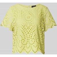 s.Oliver BLACK LABEL Boxy Fit Blusenshirt aus reiner Baumwolle in Hellgruen, Größe 38 von s.Oliver BLACK LABEL