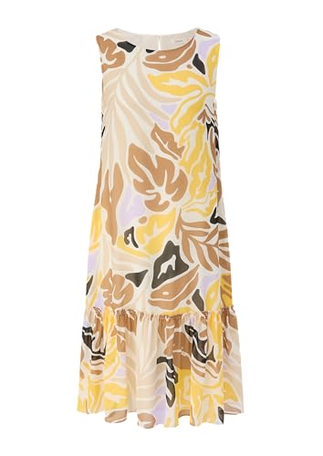 s.Oliver BLACK LABEL Knieumspielendes Chiffon-Kleid mit Volants Ecru 40 von s.Oliver BLACK LABEL