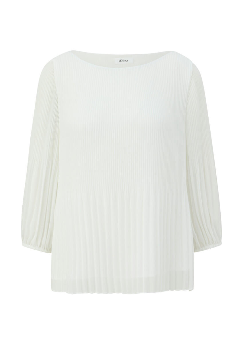 s.Oliver BLACK LABEL - Chiffonbluse mit 3/4-Arm weiß - Gr. - 40 von s.Oliver BLACK LABEL