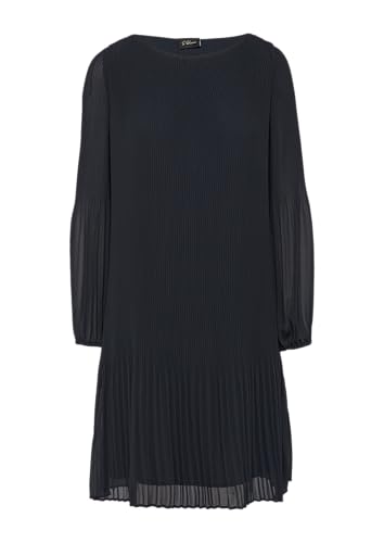 s.Oliver BLACK LABEL Chiffonkleid im Relaxed Fit mit Plissee Navy 36 von s.Oliver BLACK LABEL
