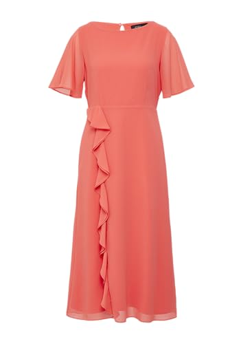 s.Oliver BLACK LABEL Chiffonkleid mit Volants und U-Boot-Ausschnitt Koralle 40 s.Oliver BLACK LABEL Chiffonkleid mit Volants und U-Boot-Ausschnitt Koralle 40 von s.Oliver BLACK LABEL