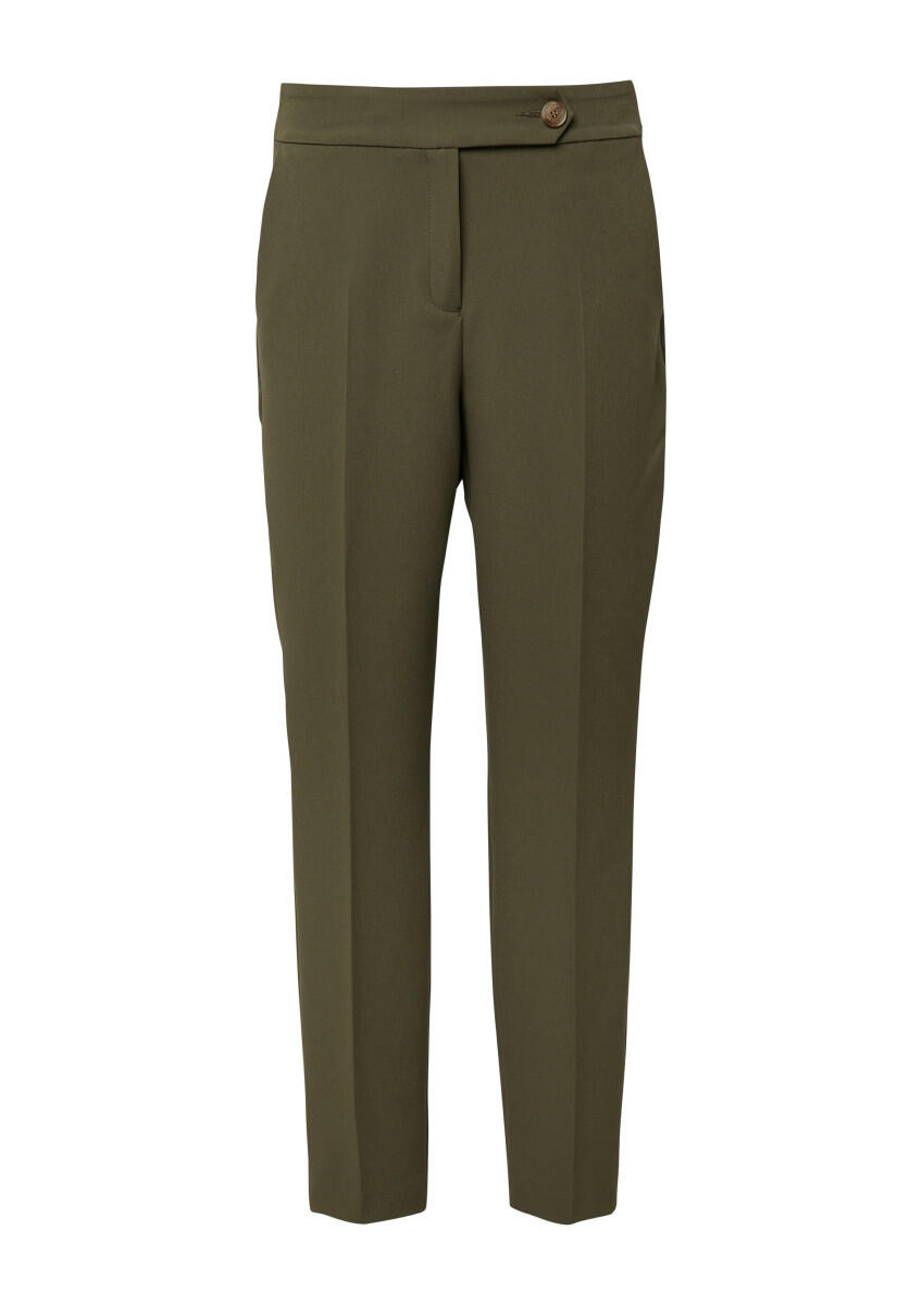 s.Oliver BLACK LABEL - Cigarettte Pants mit Bügelfalten grün - Gr. - 38 von s.Oliver BLACK LABEL