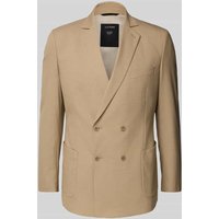 s.Oliver BLACK LABEL Slim Fit Sakko mit Reverskragen in Camel, Größe 56 von s.Oliver BLACK LABEL