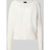 s.Oliver BLACK LABEL Comfort Fit Strickpullover aus Viskose-Mix in Offwhite, Größe 46 von s.Oliver BLACK LABEL