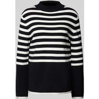 s.Oliver BLACK LABEL Comfort Fit Strickpullover aus Viskose-Mix mit Mock-Neck in Black, Größe 38 von s.Oliver BLACK LABEL