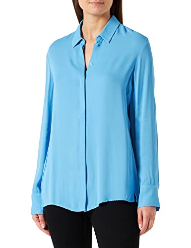 s.Oliver BLACK LABEL Damen 10.2.20.10.100.2126935 Bluse, Langarm, Blau, 32 von s.Oliver BLACK LABEL