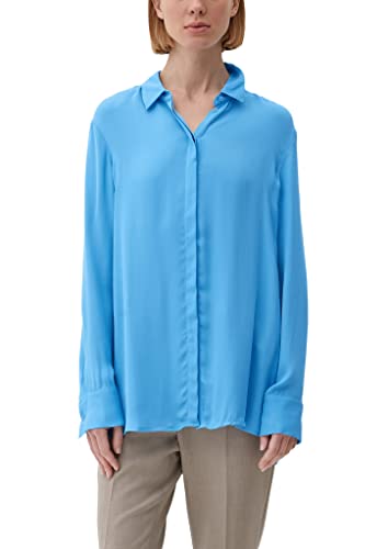 s.Oliver BLACK LABEL Damen 10.2.20.10.100.2126935 Bluse, Langarm, Blau, 32 von s.Oliver BLACK LABEL