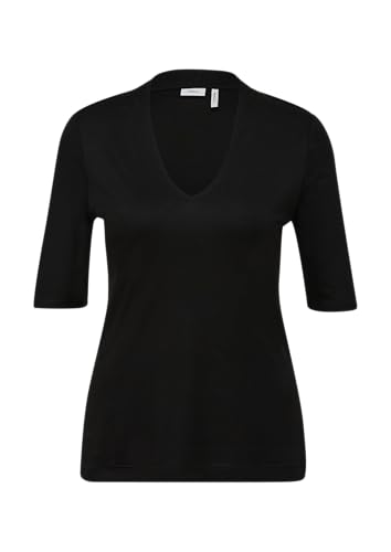 T-Shirt mit V-Ausschnitt True Black 42 von s.Oliver BLACK LABEL