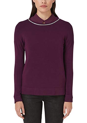 s.Oliver BLACK LABEL Damen 11.811.61.5620 Pullover, Violett (Glamour Purple 4792), 38 von s.Oliver BLACK LABEL