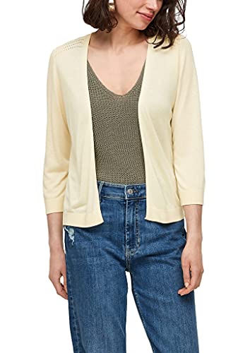 s.Oliver BLACK LABEL Damen 120.10.105.17.150.2063195 Strickjacke, Sunlight Yellow, 36 von s.Oliver BLACK LABEL