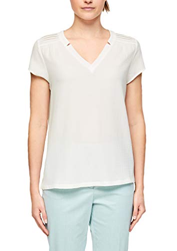 s.Oliver BLACK LABEL Damen 150.10.004.12.130.2015076 T-Shirt, White, 40 von s.Oliver BLACK LABEL